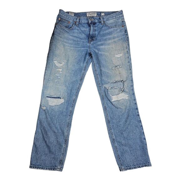 Lucky Brand Denim - lucky brand sienna slim boyfriend jeans 8/29 Distressed Straight Leg Preppy